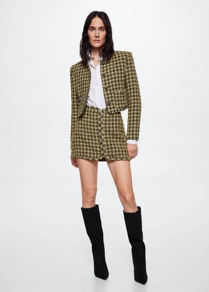 Mango Tweedjasje met sieraadknopen