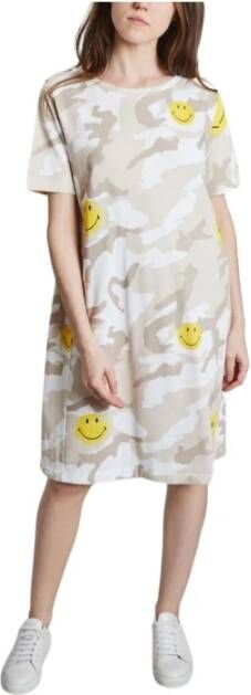 Aigle Eagle X Smiley Midi jurk , Wit, Dames