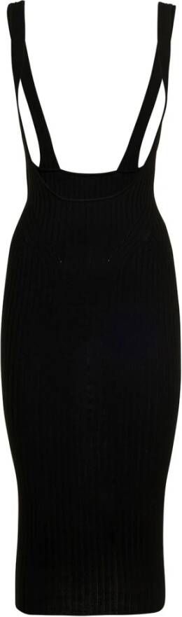 Andrea Adamo Gebreide jurken , Zwart, Dames