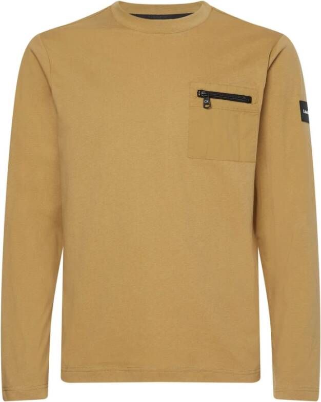 Calvin Klein Tops met lange mouwen , Bruin, Heren