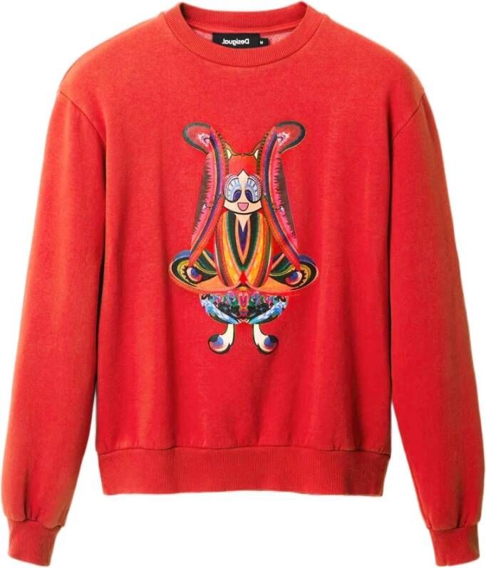 Desigual Hoodies & Sweatvesten Rood Dames