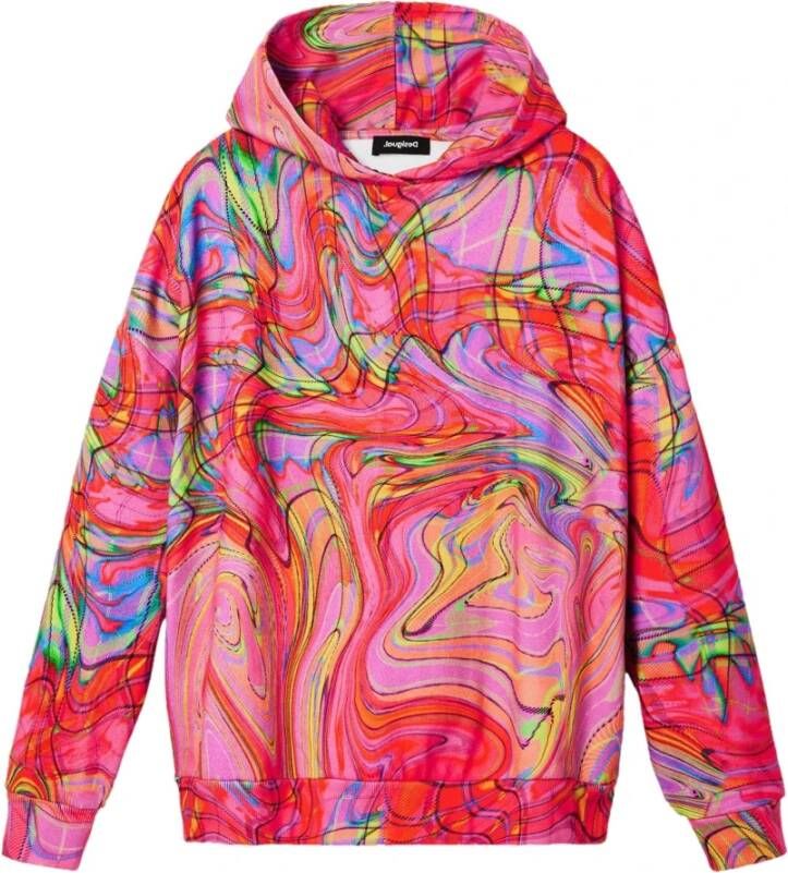 Desigual Hoodies & Sweatvesten Roze Dames