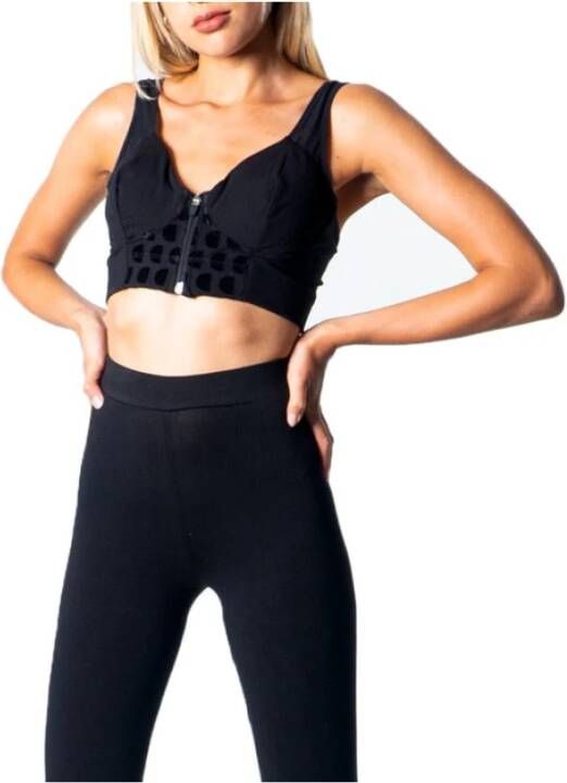 Desigual Mouwloze tops , Zwart, Dames