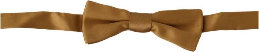 Dolce & Gabbana Adjustable Neck Bow Tie , Geel, Heren