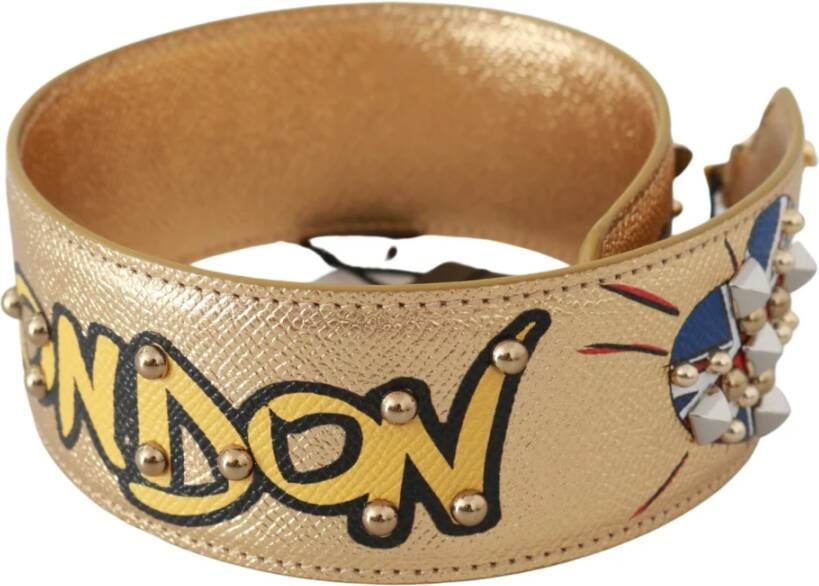 Dolce & Gabbana #DGLovesLondon Studs schouderriem , Geel, Dames