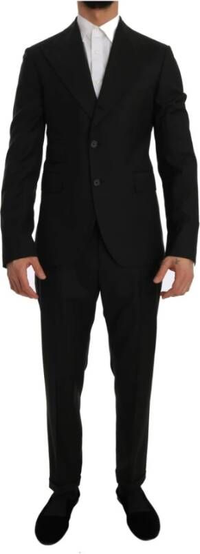Dolce & Gabbana Wool Twee knop Slim Fit Blazer Suit , Groen, Heren