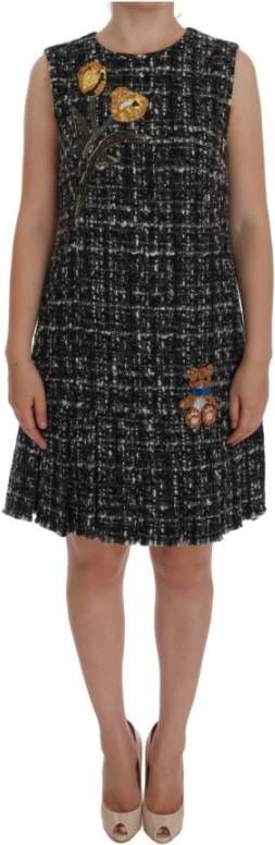 Dolce & Gabbana Korte kristal teddybeerjurk , Grijs, Dames