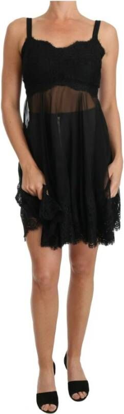 Dolce & Gabbana Dress Chemise Lingerie , Zwart, Dames