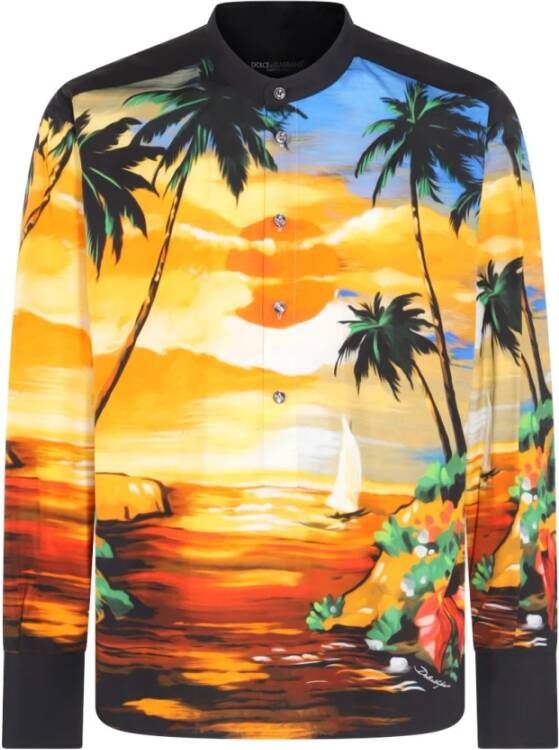 Dolce & Gabbana Casual Overhemden Geel Heren
