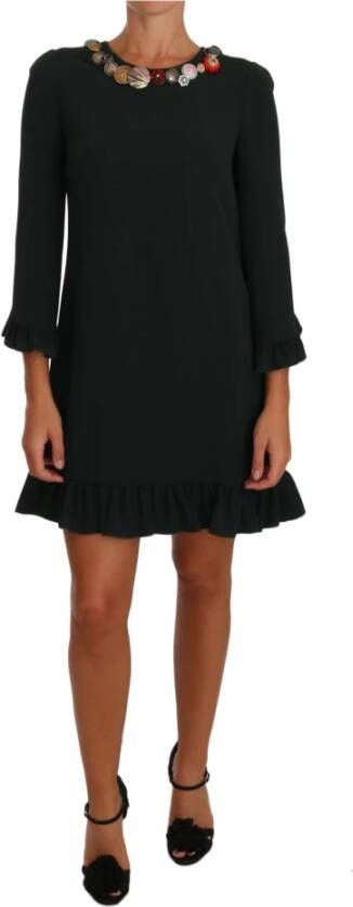 Dolce & Gabbana Stretch A-Line Short Crystal Dress