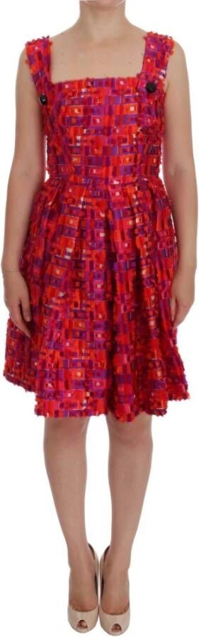 Dolce & Gabbana A lijn boven knieënjurk , Roze, Dames