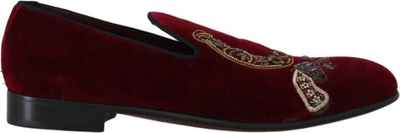 Dolce & Gabbana Instappers & Slip ons Rood Heren