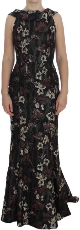 Dolce & Gabbana Jacquard schede jurk , Zwart, Dames