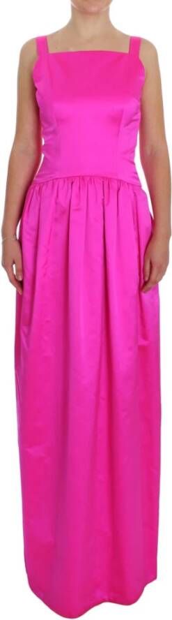 Dolce & Gabbana Long Sheath Ball Gown Dress , Roze, Dames