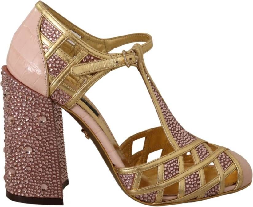 Dolce & Gabbana Kristal T riempompen , Geel, Dames