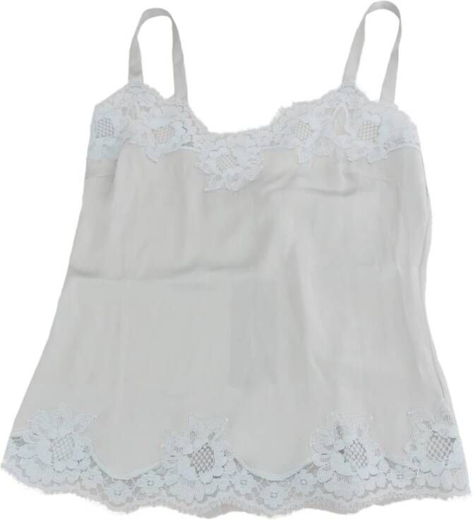 Dolce & Gabbana Silk Lace Dress Chemisole Lingerie , Groen, Dames
