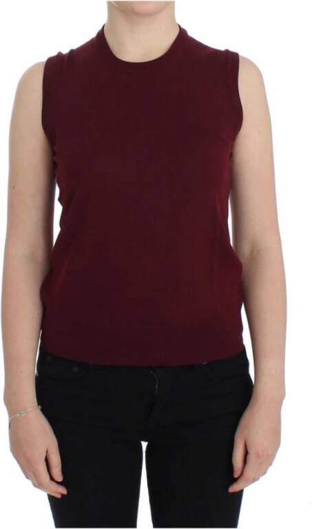 Dolce & Gabbana Mouwloze tops , Rood, Dames