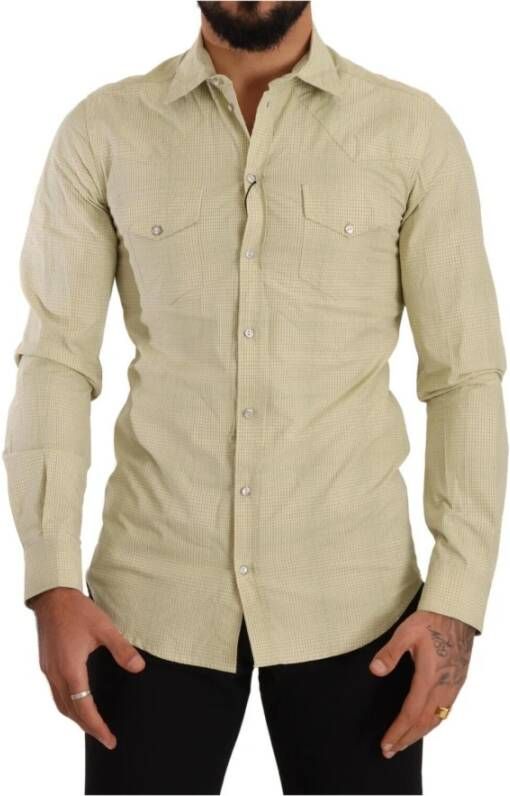 Dolce & Gabbana Zakelijke Overhemden Geel Heren