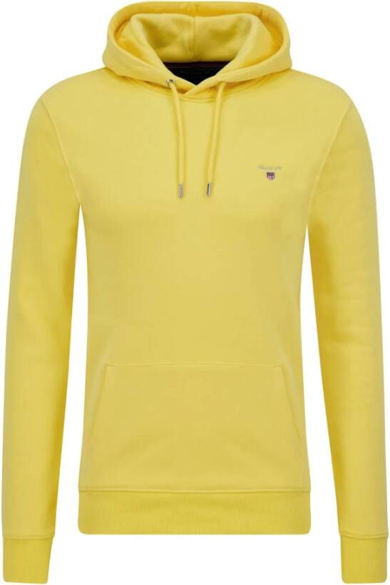 GANT Regular Fit Hooded Sweatshirt geel, Effen