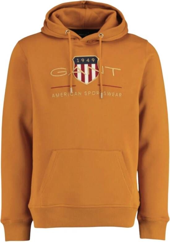 GANT Regular Fit Hooded Sweatshirt oranje, Bedrukt