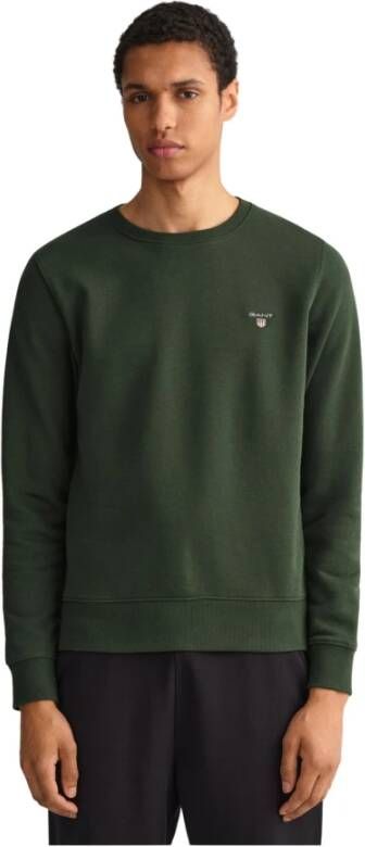 Gant Origineel C hals sweatshirt , Groen, Heren