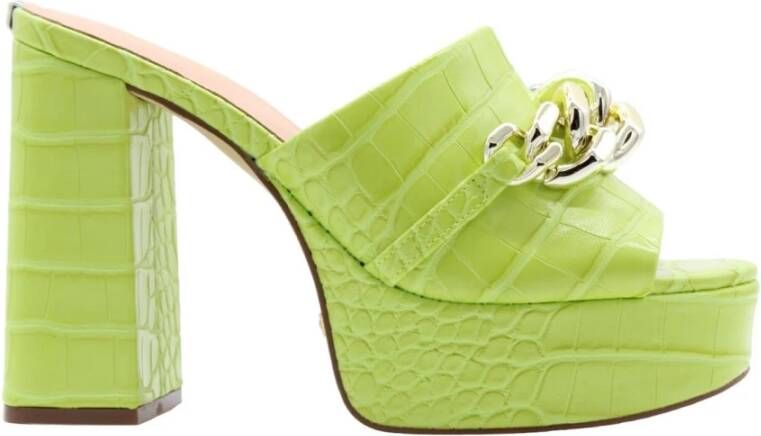 Guess Sandalen met hoge hakken , Groen, Dames