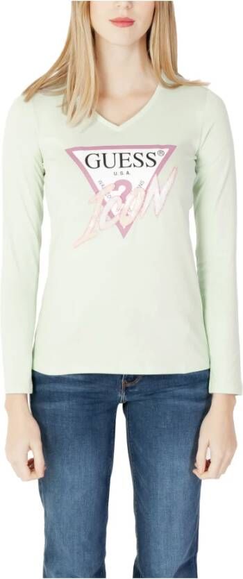 Guess Topje met lange mouwen , Groen, Dames