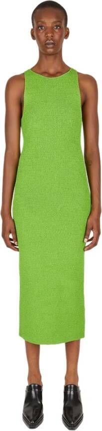 Helmut Lang Gebreide jurk , Groen, Dames