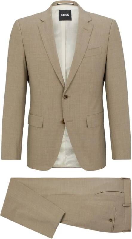 Hugo Boss Pak met enkele rij knopen , Beige, Heren