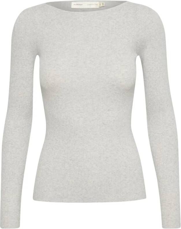 InWear Ronde hals gekweek , Beige, Dames