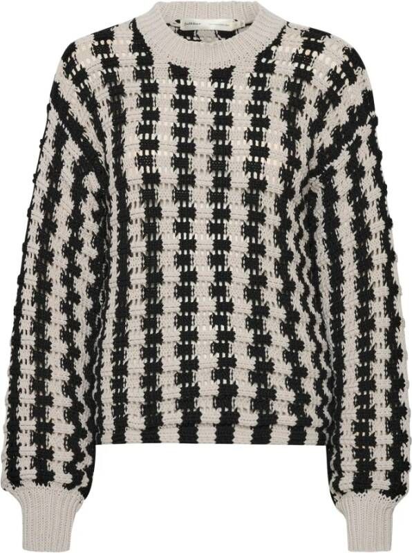 InWear Ronde hals gekweek , Beige, Dames