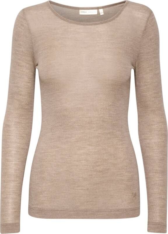InWear Top met lange mouwen , Beige, Dames