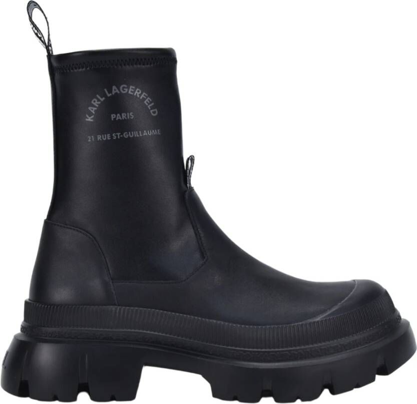Karl Lagerfeld Treka Max Midi Stretch Boots , Zwart, Dames