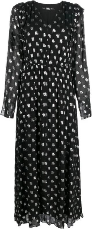 Karl Lagerfeld Maxi kleedjes Zwart Dames