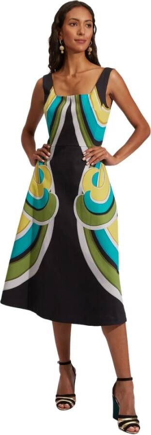 La DoubleJ Sophia Dress(Placed), Groen, Dames