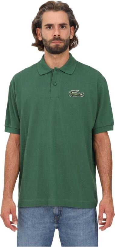 Lacoste T shirts and Polos Green , Groen, Heren