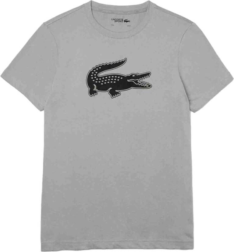 Lacoste 3D Logo Logoste T shirt , Grijs, Heren