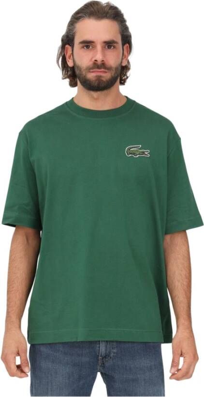 Lacoste T shirts and Polos Green , Groen, Heren