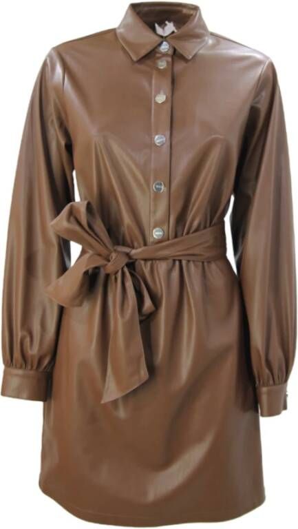 Liu Jo Shirt Dresses , Bruin, Dames
