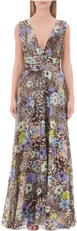 Liu Jo Lange zijden blendjurk , Blauw, Dames