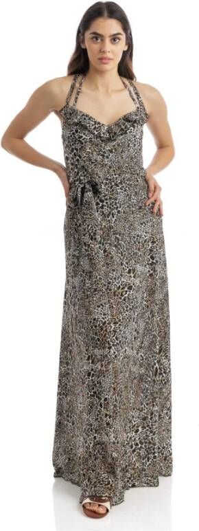 Liu Jo Maxi jurk voor dierenprint , Grijs, Dames