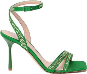 Liu Jo Sandalen met strass , Groen, Dames