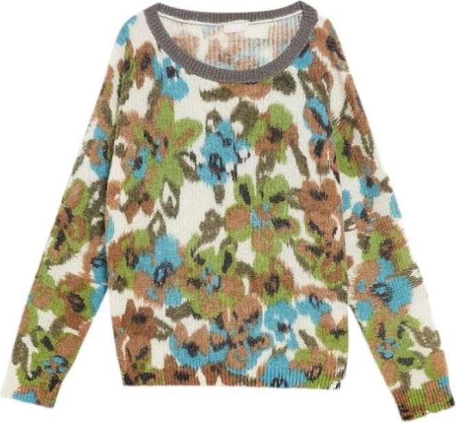 Liu Jo Ronde hals gekweek , Groen, Dames