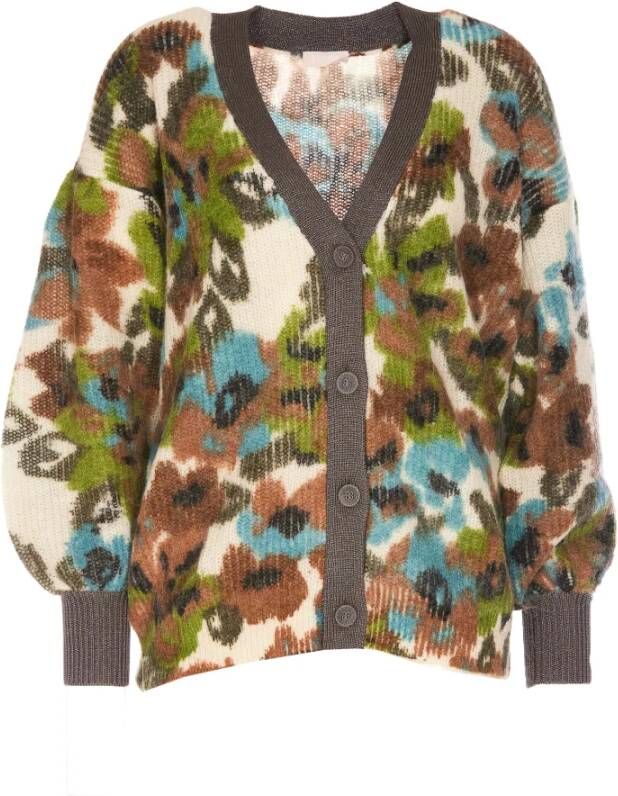 Liu Jo Patterned Cardigan , Groen, Dames