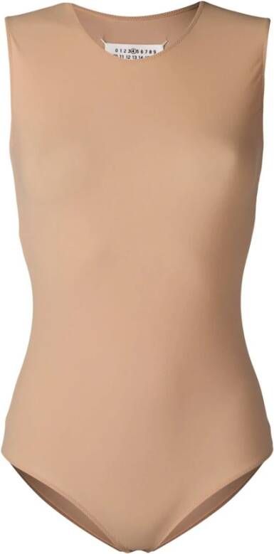 Maison Margiela S51Na0065S20518121 Polyamide Bodysuit , Beige, Dames