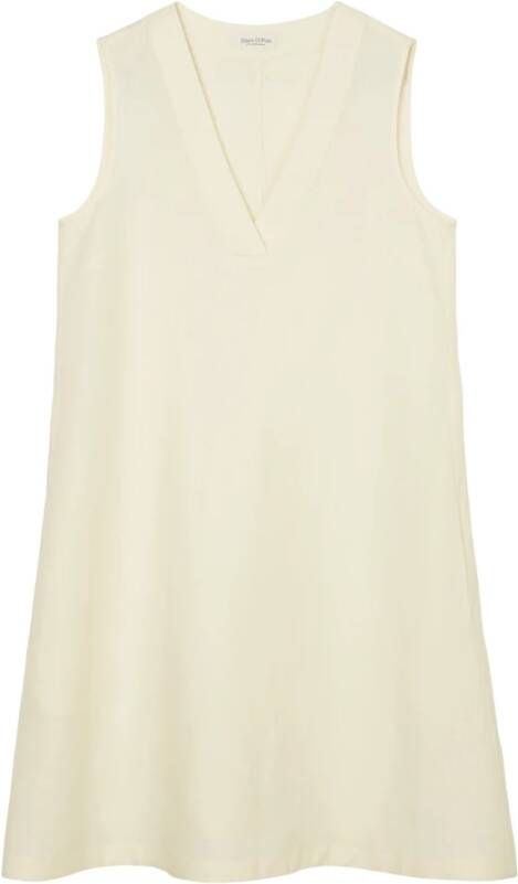 Marc O'Polo Sleeveless linen dress , Geel, Dames