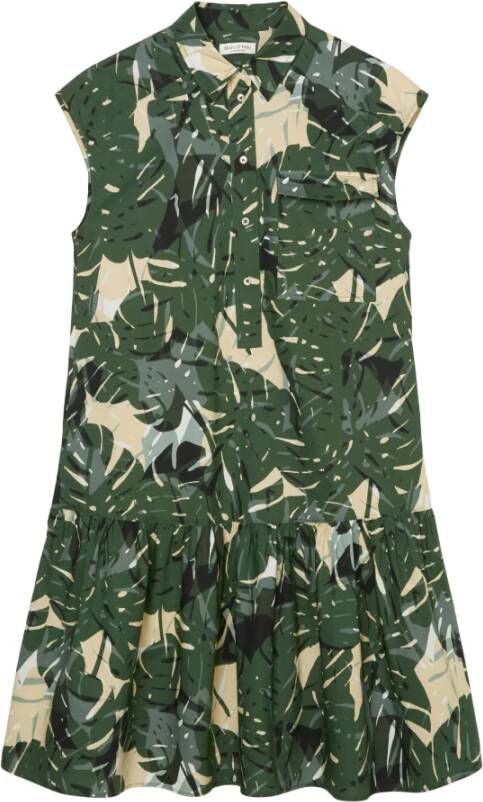 Marc O'Polo Sleeveless dress with all over print , Groen, Dames