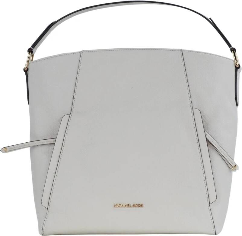 Michael Kors Evie Pebbled Leather Hobo Shoulder Bag , Wit, Dames