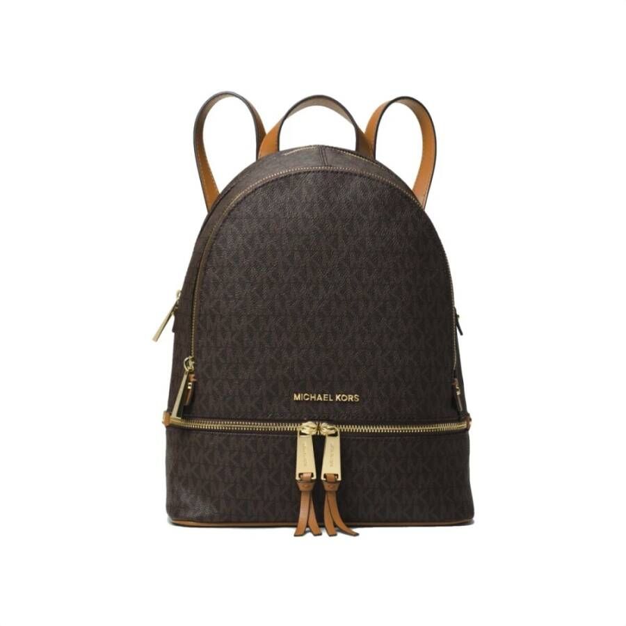 Michael Kors Rhea Medium Logo Backpack , Bruin, Dames