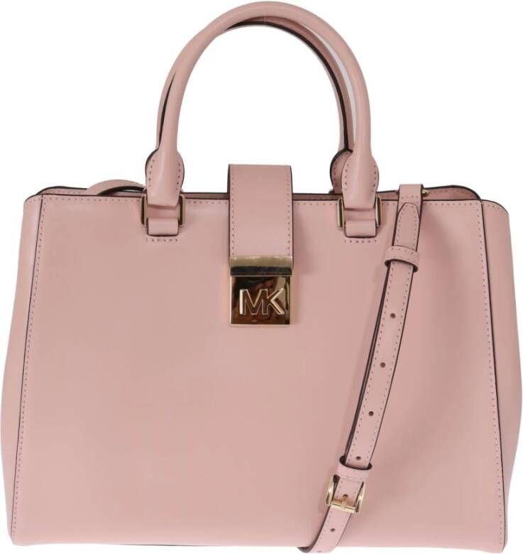 Michael Kors Pink Mindy Leather Shoulder Bag , Roze, Dames